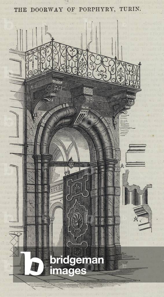 The Doorway of Porphyry, Turin (engraving)