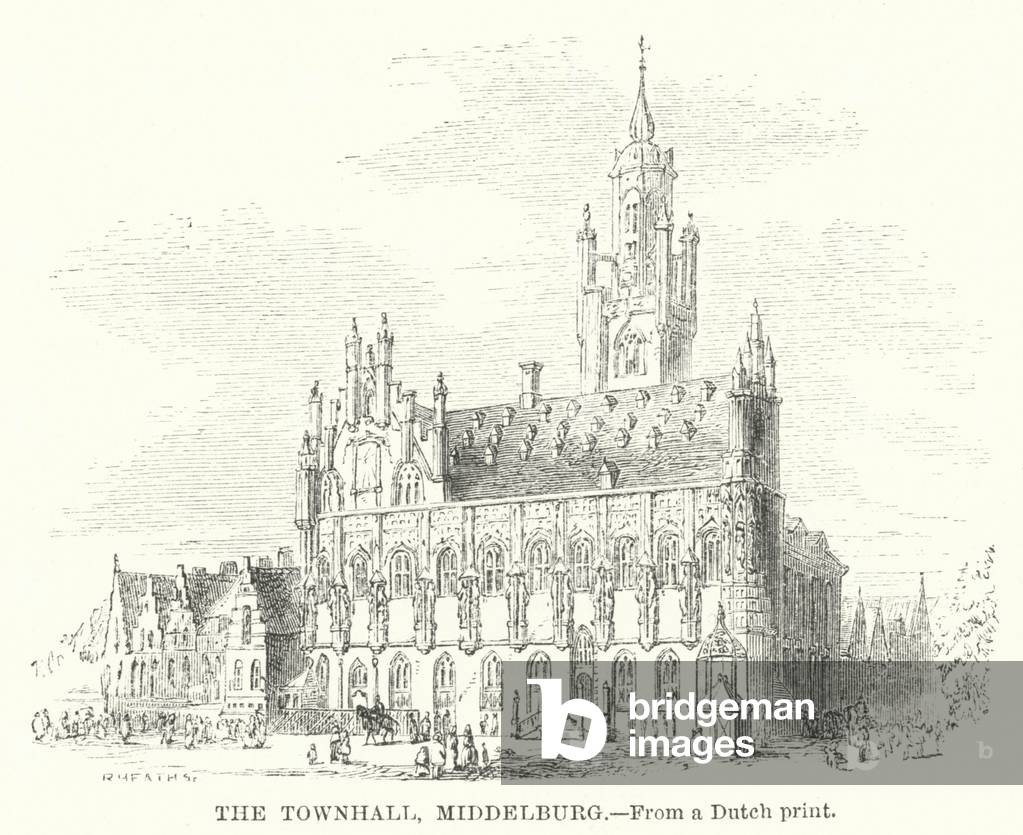The Townhall, Middelburg (engraving)