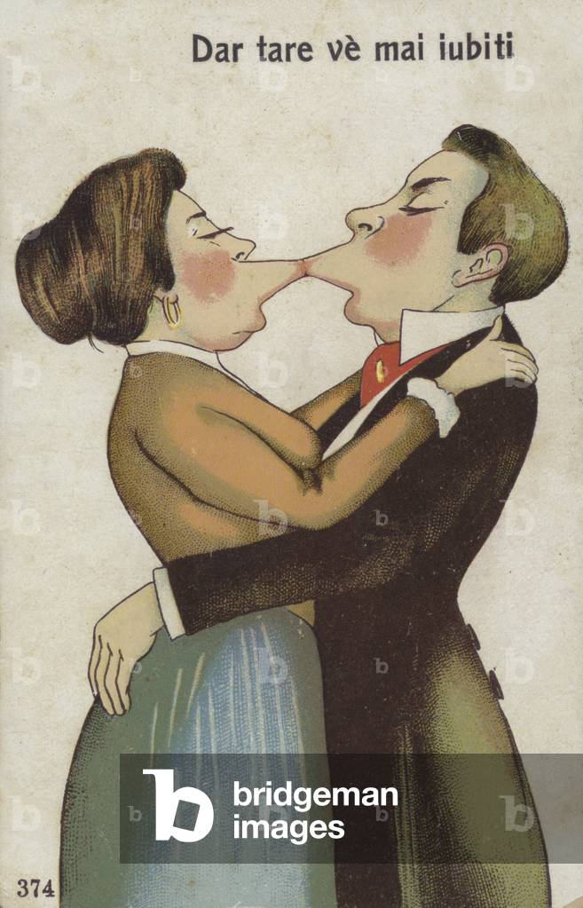 Kissing couple (lithograph)