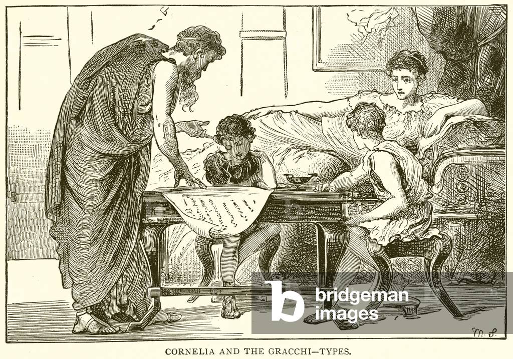 Cornelia and the Gracchi--Types (engraving)