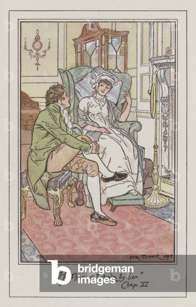Illustration for Pride and Prejudice (colour litho)