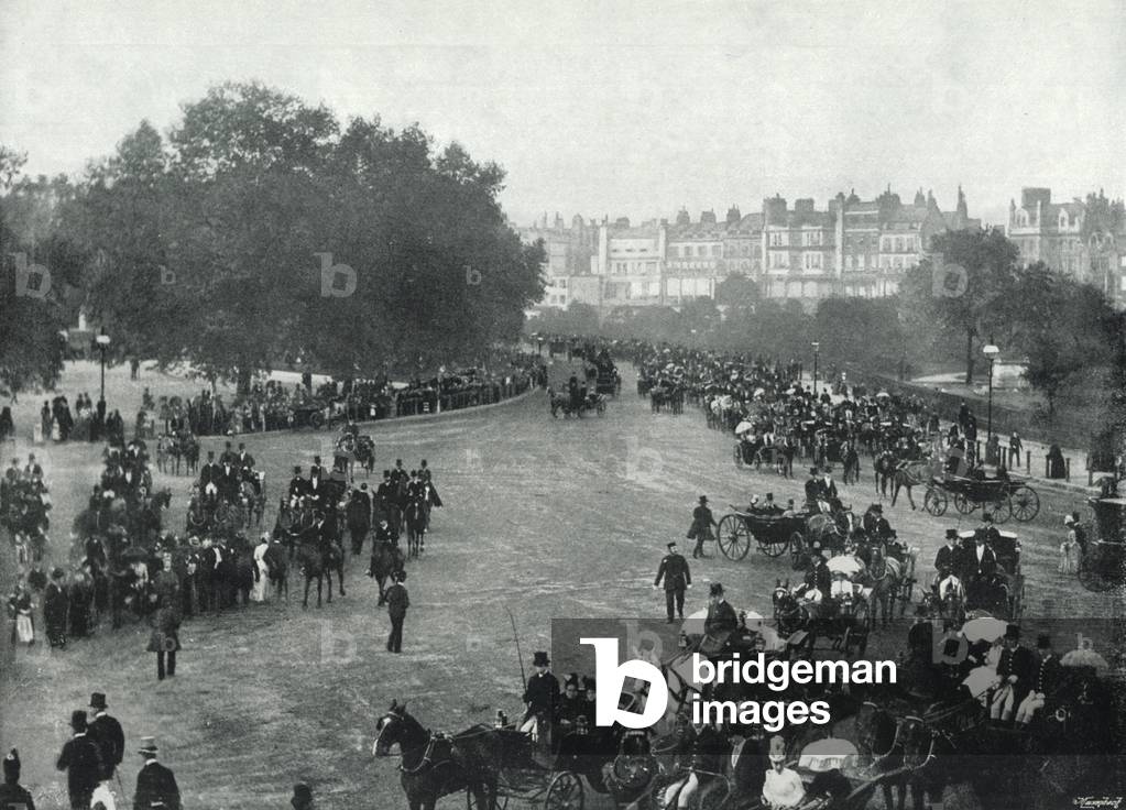 Hyde Park Corner, Inside the Gates at Hyde Park Corner (b/w photo)