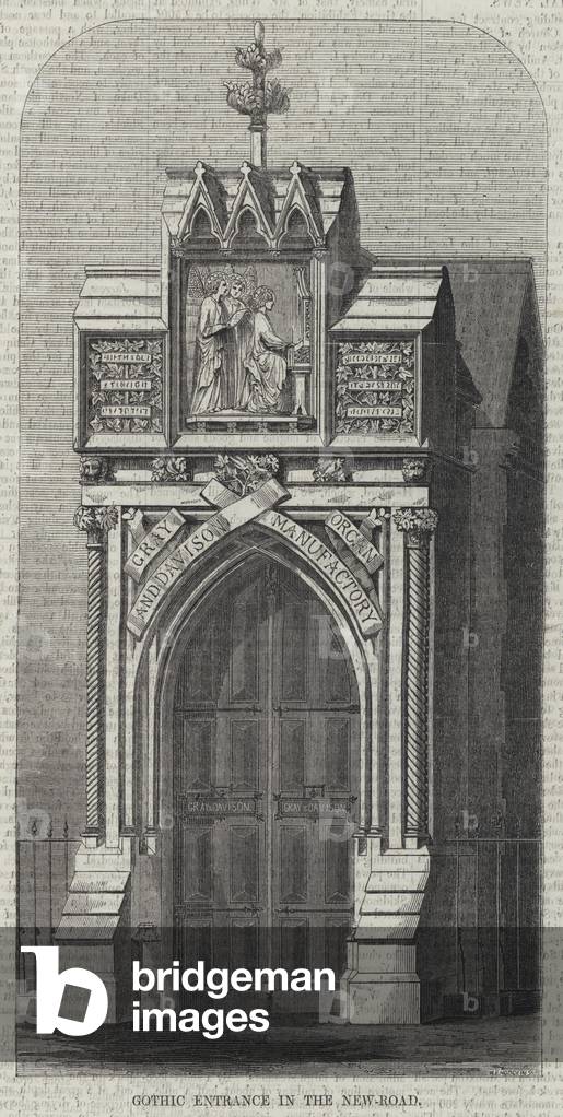 Gothic Entrance in the New-Road (engraving)