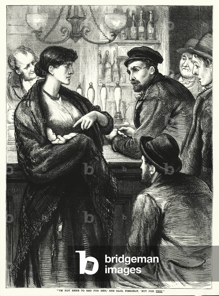 Im not her to beg for her, she said, fiercely, but for THIS - Temperance picture (engraving)