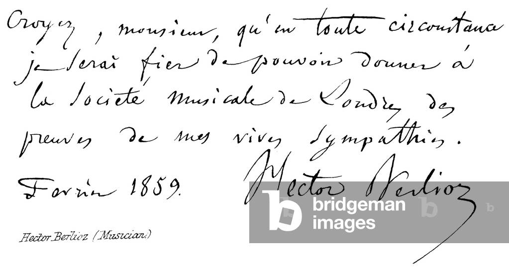 Hector Berlioz (Musician) (engraving)