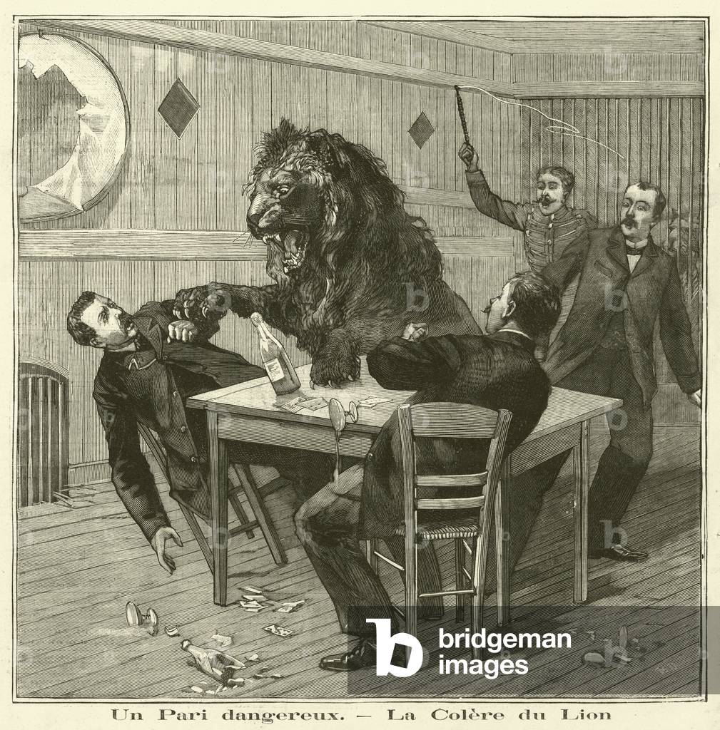 A dangerous wager (engraving)