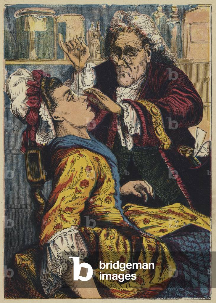 The Maid and the Doctor (colour litho)