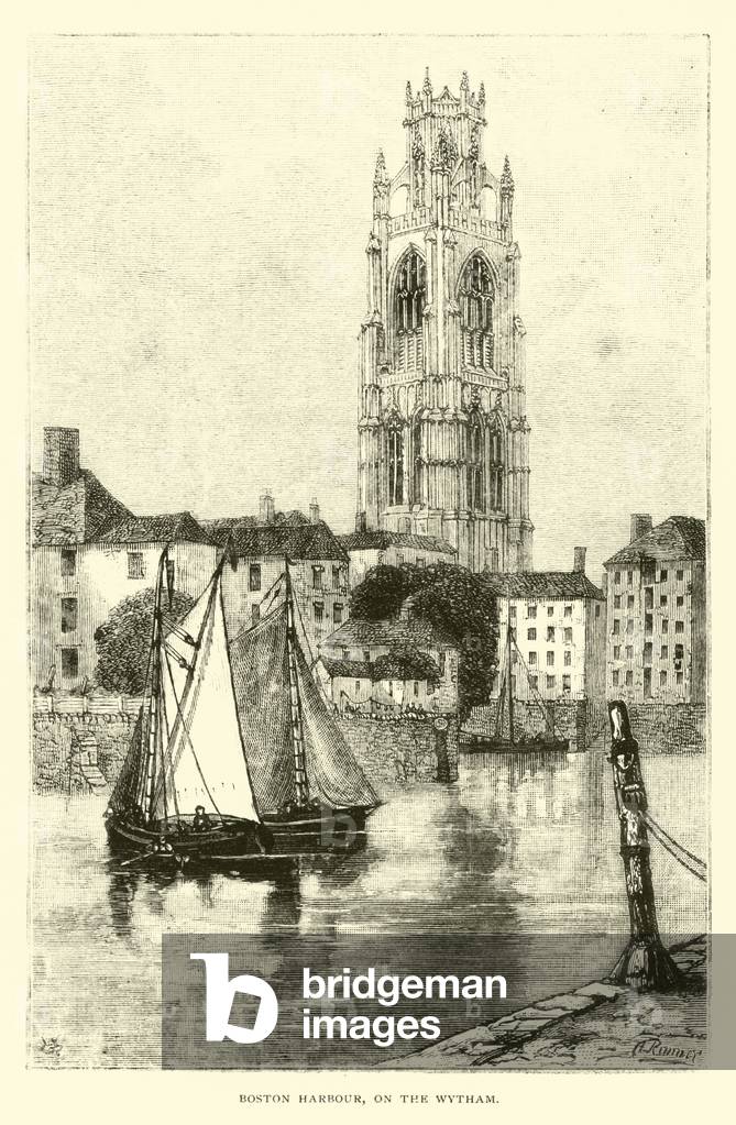 Boston Harbour, on the Wytham (engraving)