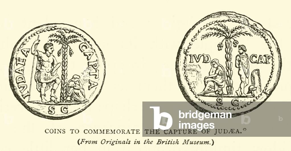 Coins to commemorate the capture of Judaea (engraving)