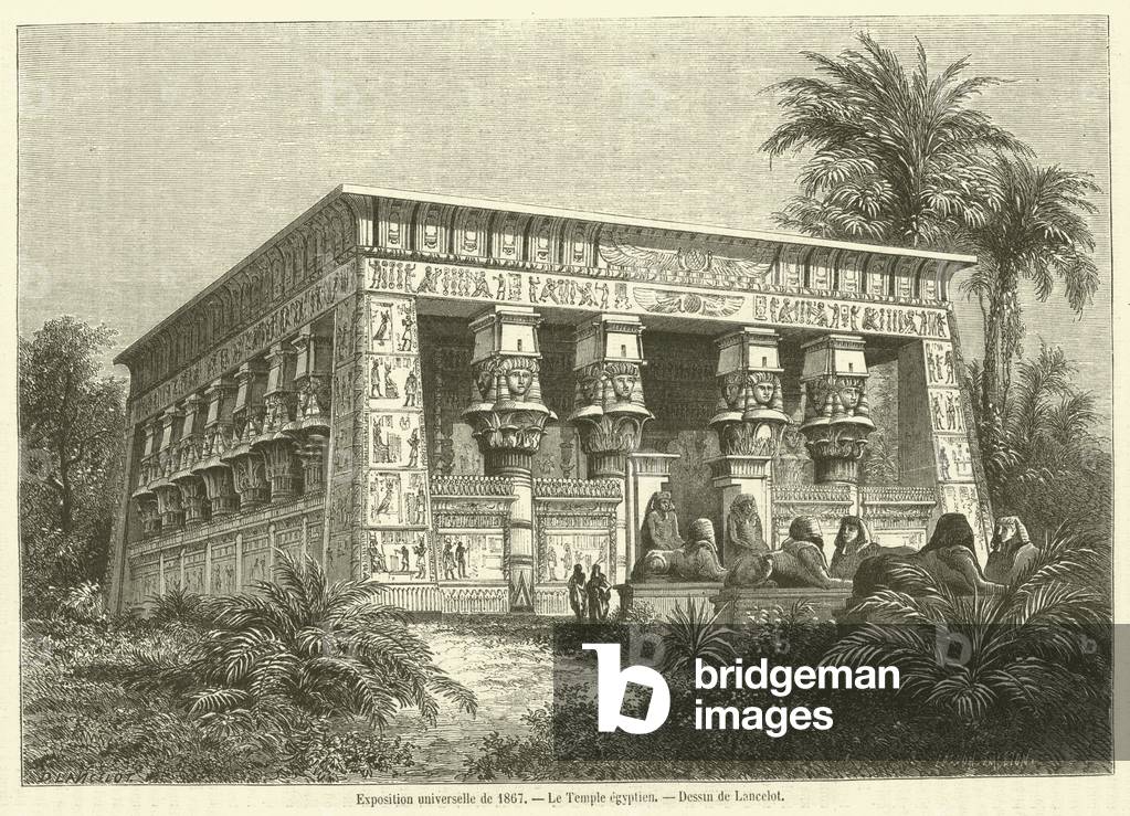 Exposition universelle de 1867, Le Temple egyptien (engraving)