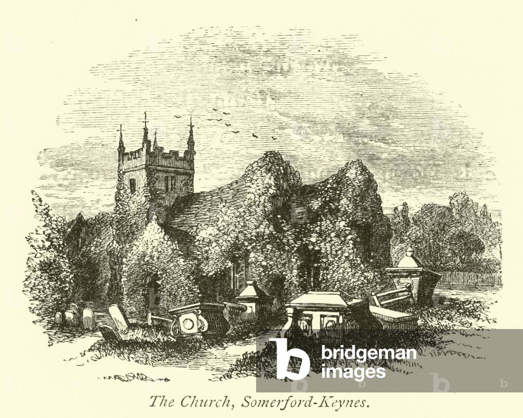 The Church, Somerford-Keynes (engraving)