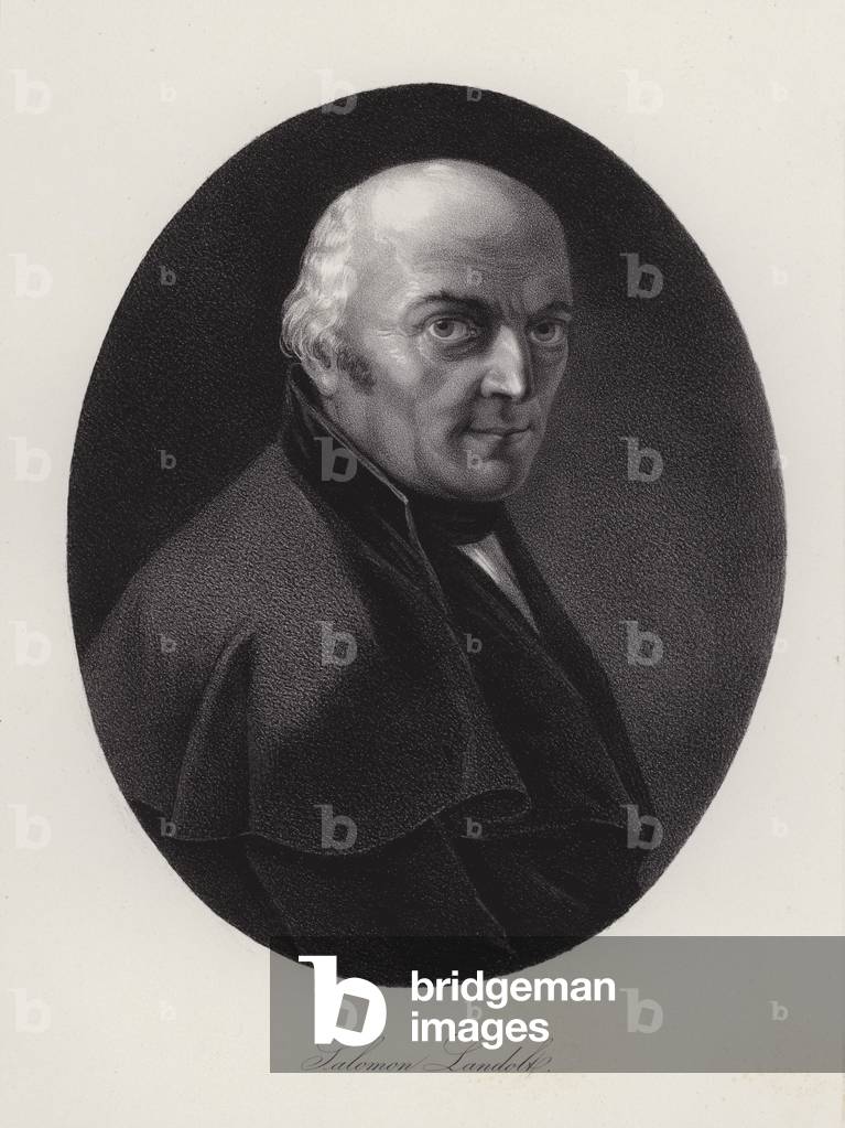 Salomon Landolt, Swiss politician (engraving)