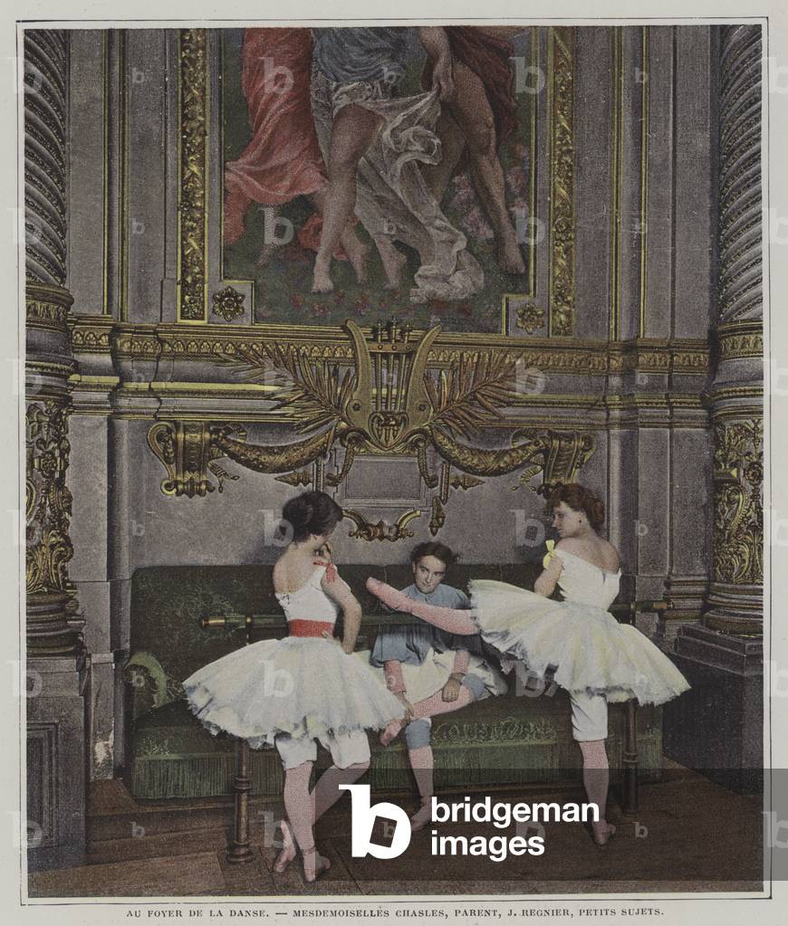 Three sujets in the Foyer de la Danse at the Palais Garnier, Paris (colour photo)