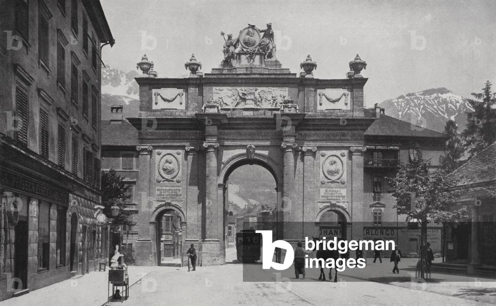 Triumphbogen, Innsbruck (b/w photo)