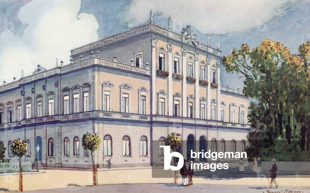 The Prefecture of the Federal District, North-Eastern Corner of the Praca da Republica (colour litho)