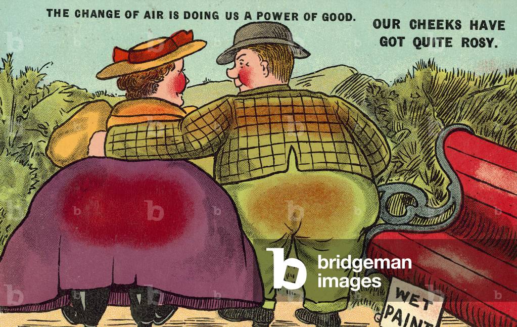 Our Cheeks Have Got Quite Rosy (colour litho)