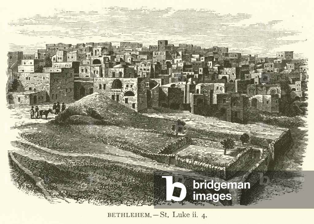 Bethlehem, St Luke, ii, 4 (engraving)