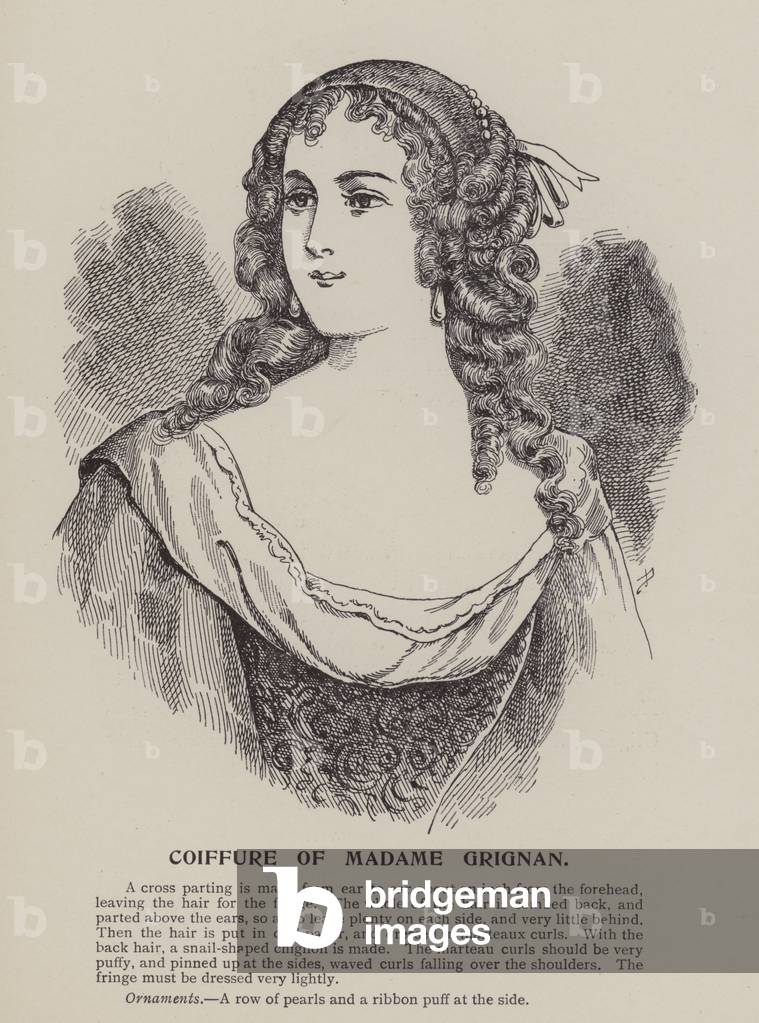 Coiffure of Madame Grignan (engraving)