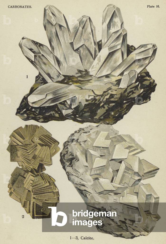 Carbonates, calcite (colour litho)