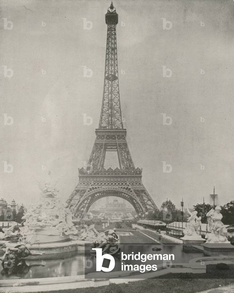 Paris: Fountain of Progress (b/w photo)
