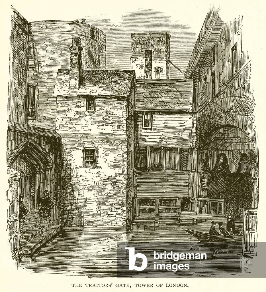 The Traitors' Gate, Tower of London (engraving)