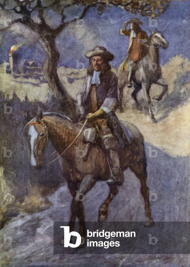 Illustration for Peveril of the Peak (colour litho)