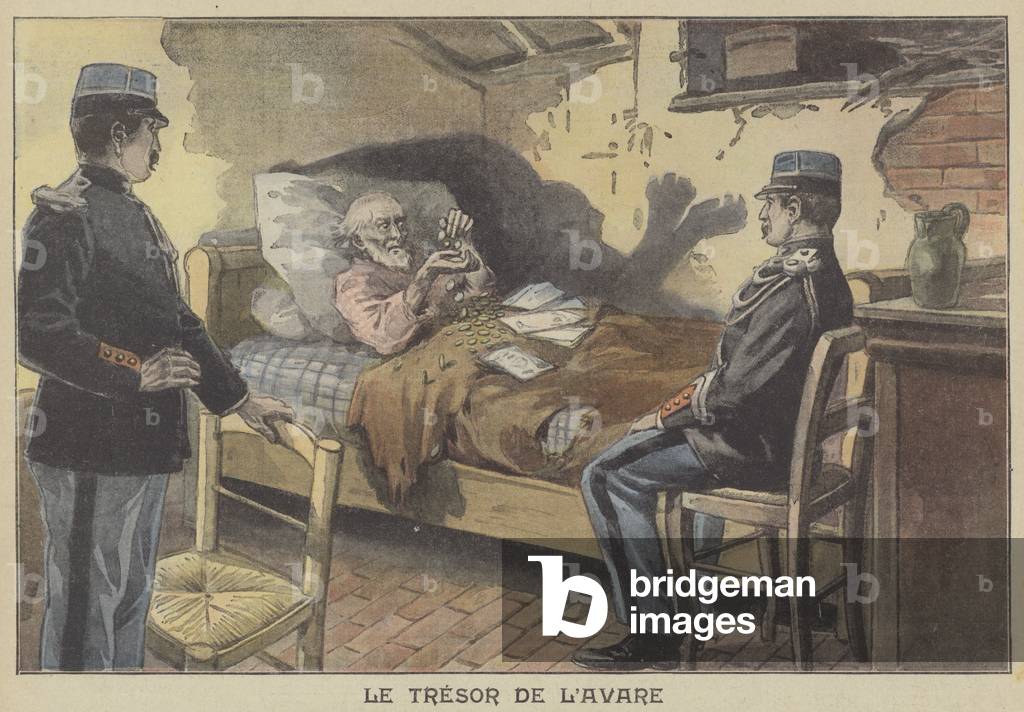 The miser's treasure (colour litho)