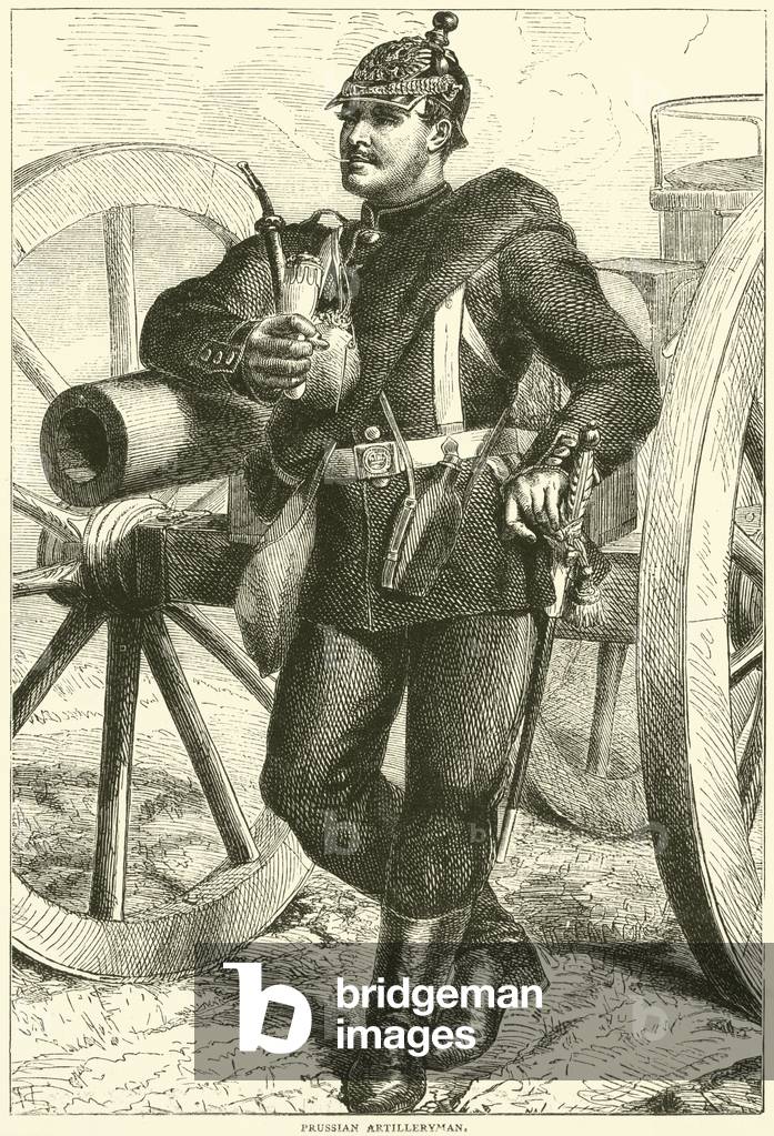 Prussian Artilleryman, October 1870 (engraving)