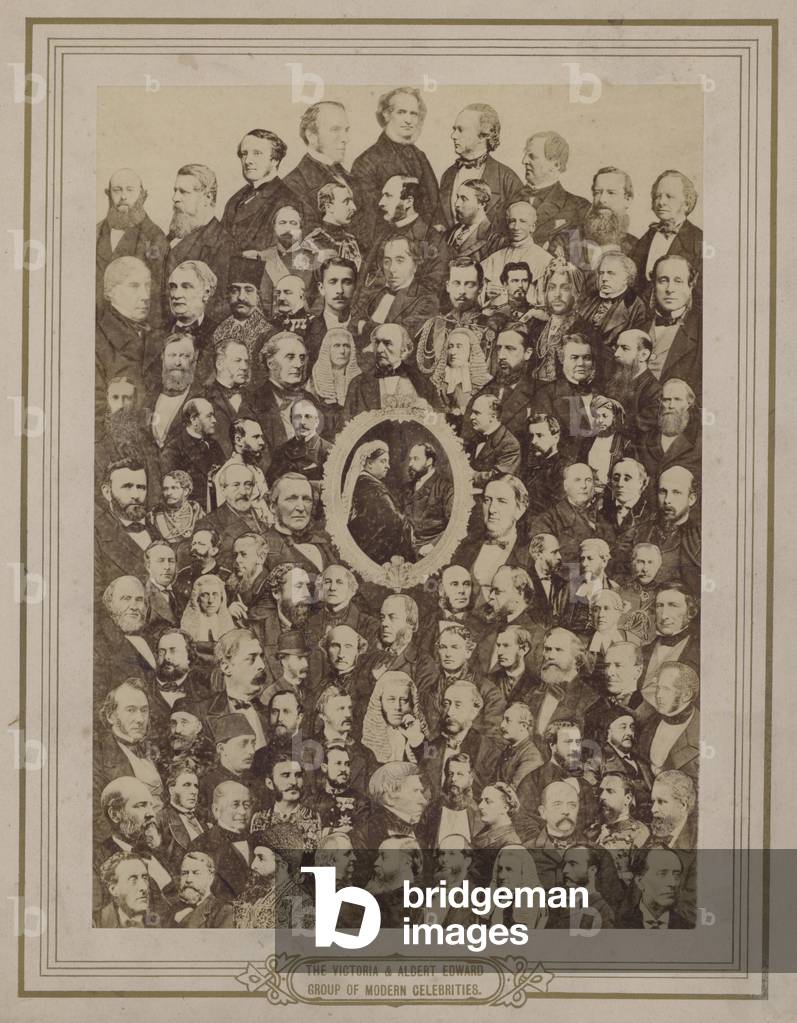 The Victoria and Albert Edward, Group of Celebrities (b/w photo)