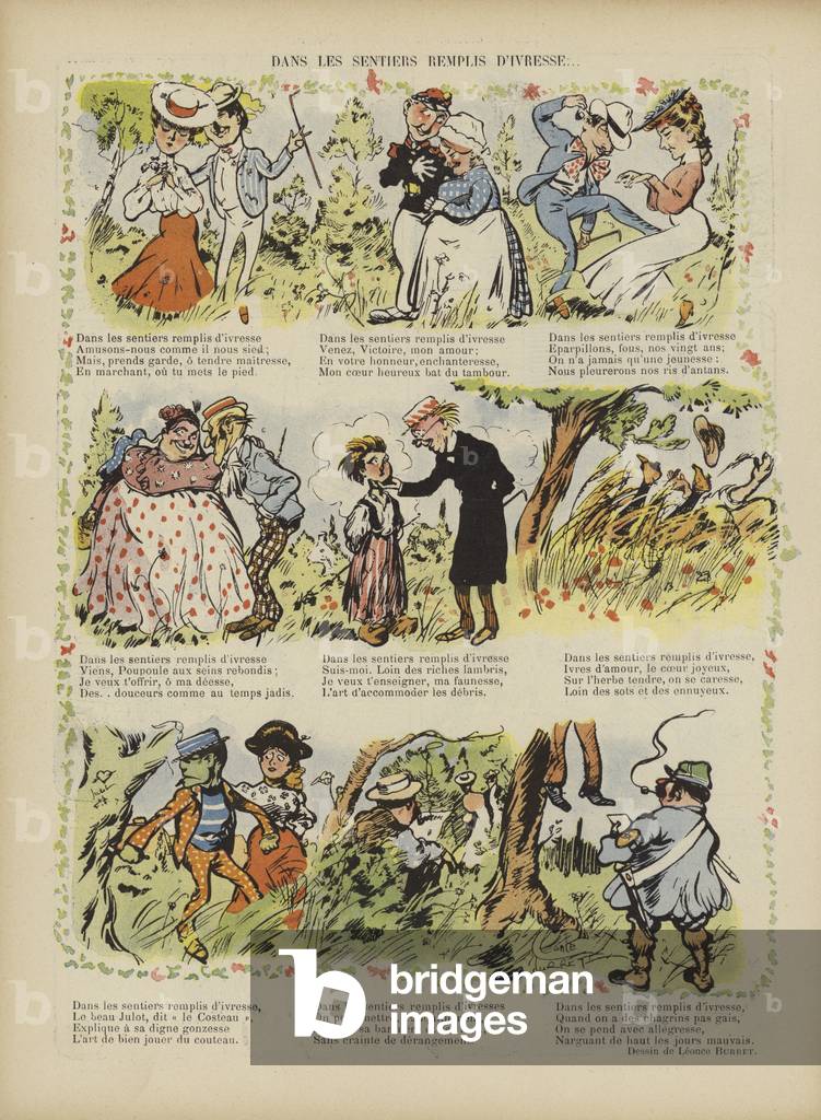 Illustration for Le Rire (colour litho)