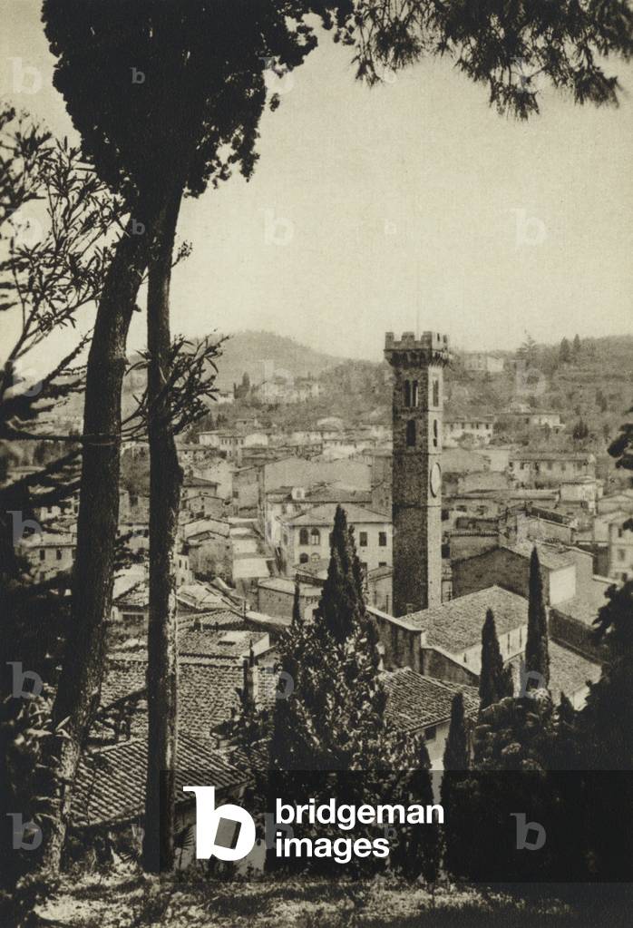 Italy, Fiesole (b/w photo)