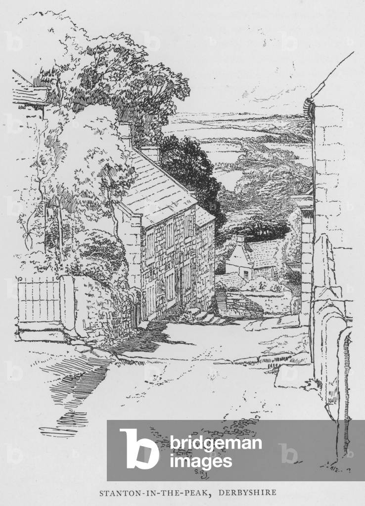 Stanton-in-the-Peak, Derbyshire (litho)