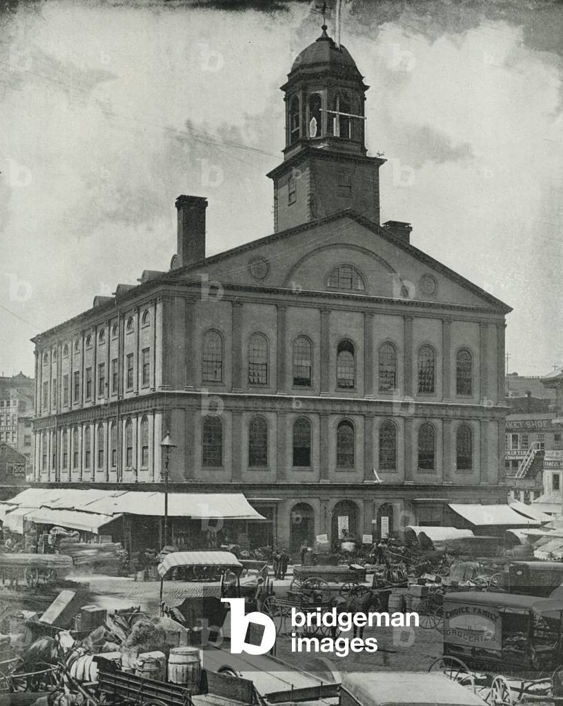 Faneuil Hall, Boston (b/w photo)