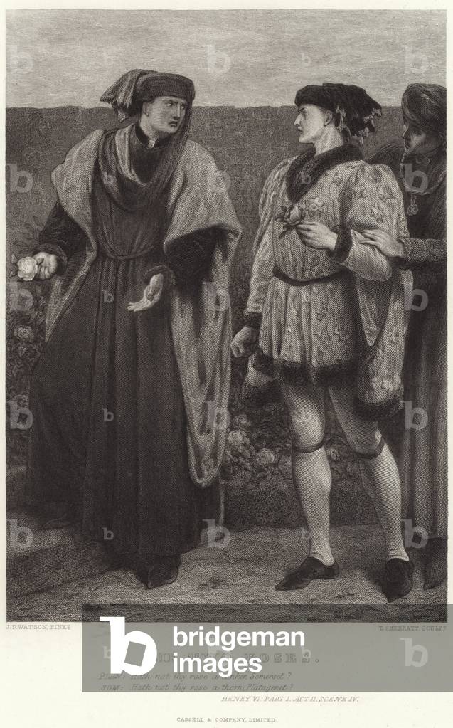 The Two Roses, Henry VI, Part I, Act II, Scene IV (engraving)