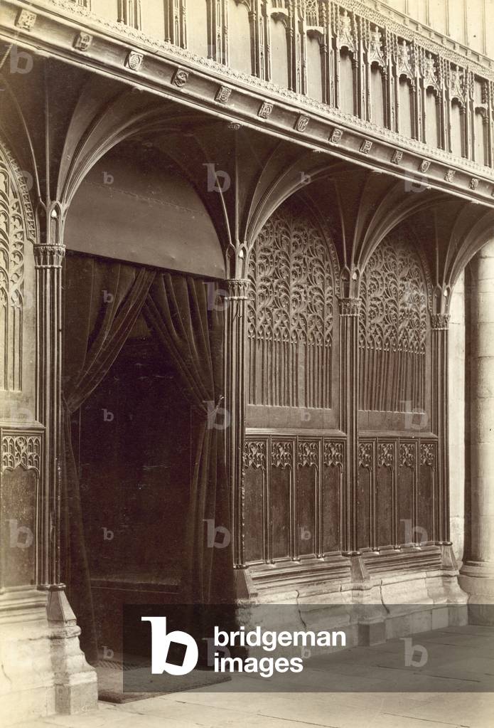 Hexham Abbey, Woodwork (b/w photo)