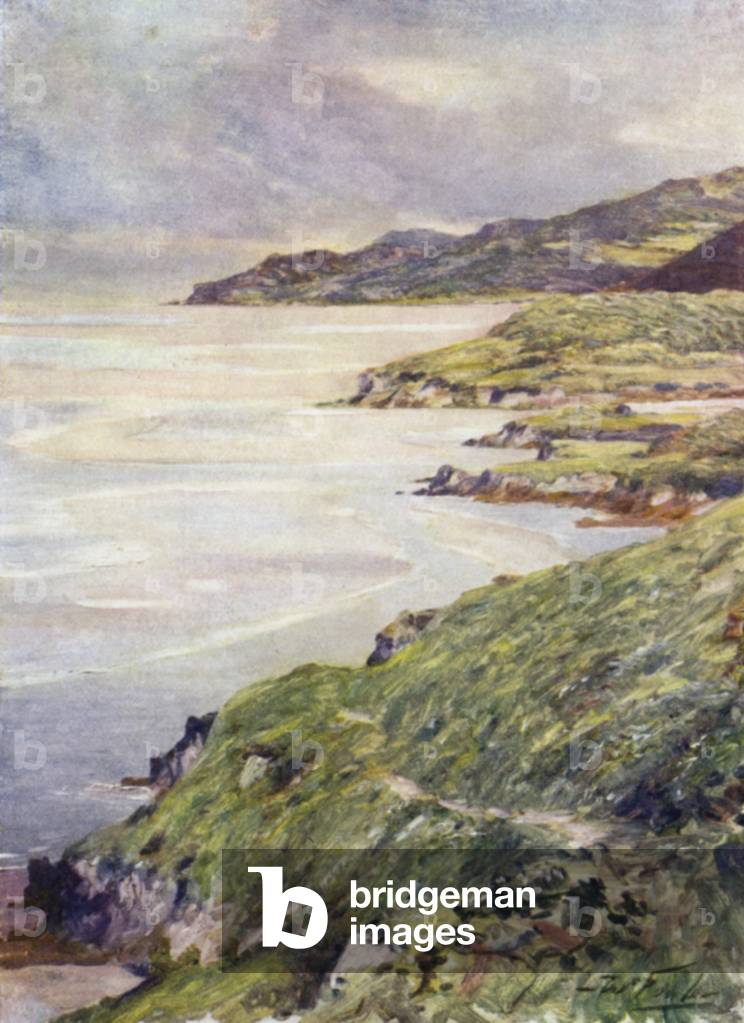 A Lonely Shore, Barmouth Estuary (colour litho)