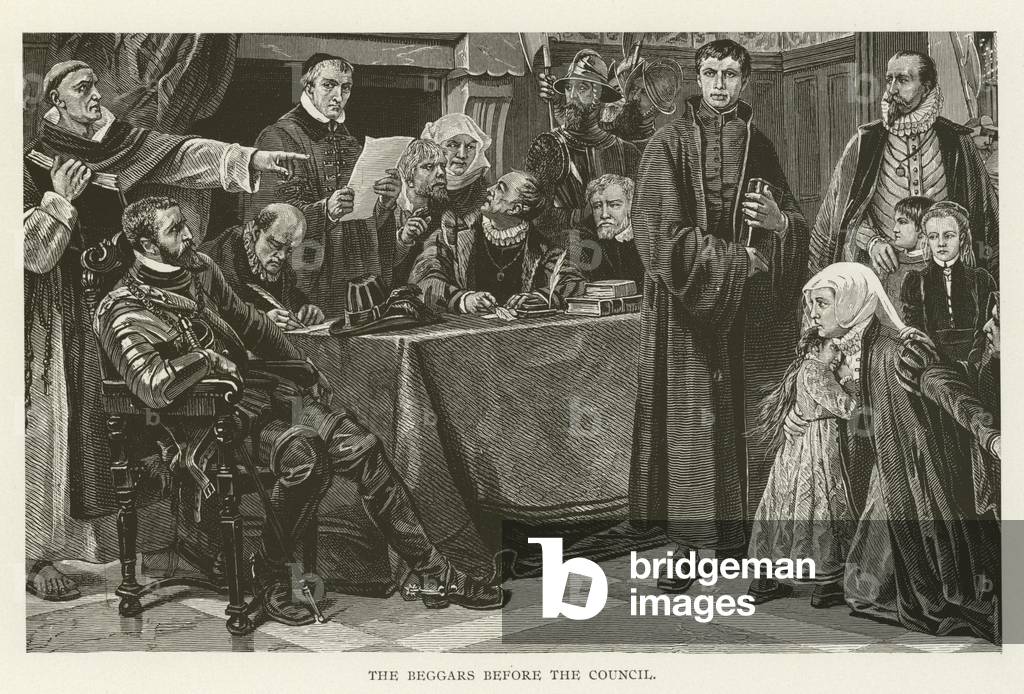 The beggars before the Council (engraving)