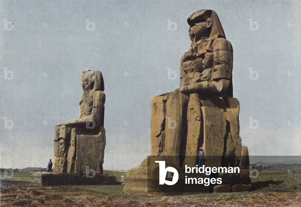 Thebes, Colosses De Memnon (colour photo)