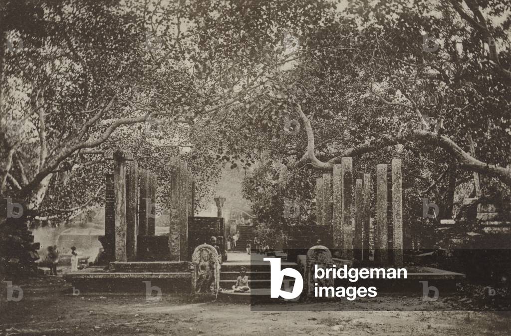 Ruined Cities of Ceylon: Entrance to the Bo-Tree Enclosure (b/w photo)