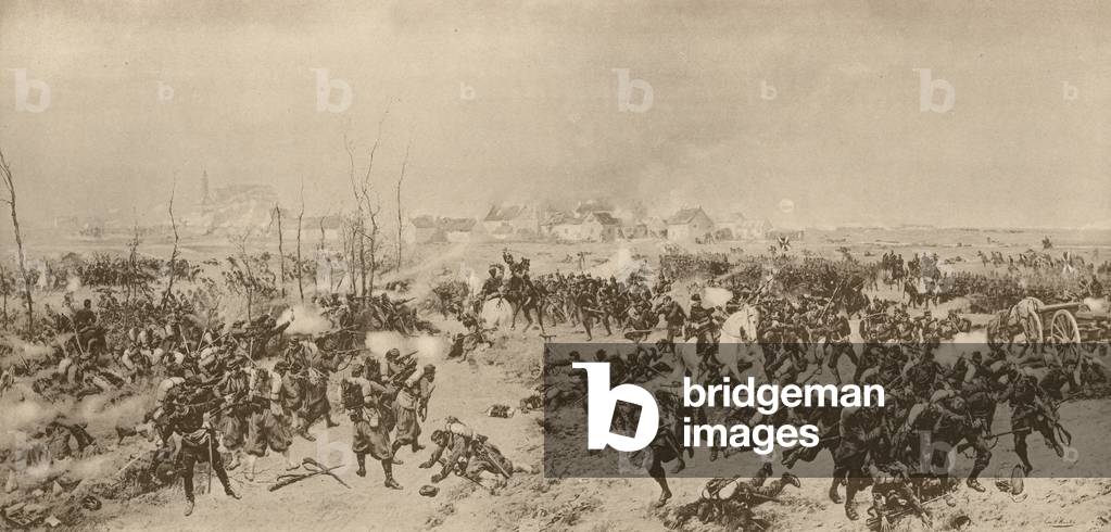 Hanseatic troops at Loigny, Franco-Prussian War, December 1870 (litho)