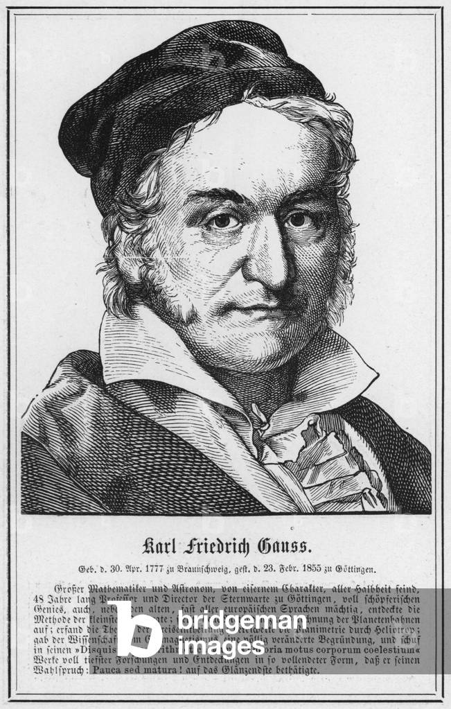 Karl Friedrich Gauss (engraving)