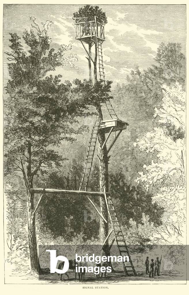 Signal station, July 1864 (engraving)
