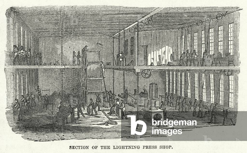 Section of the Lightning Press Shop (engraving)