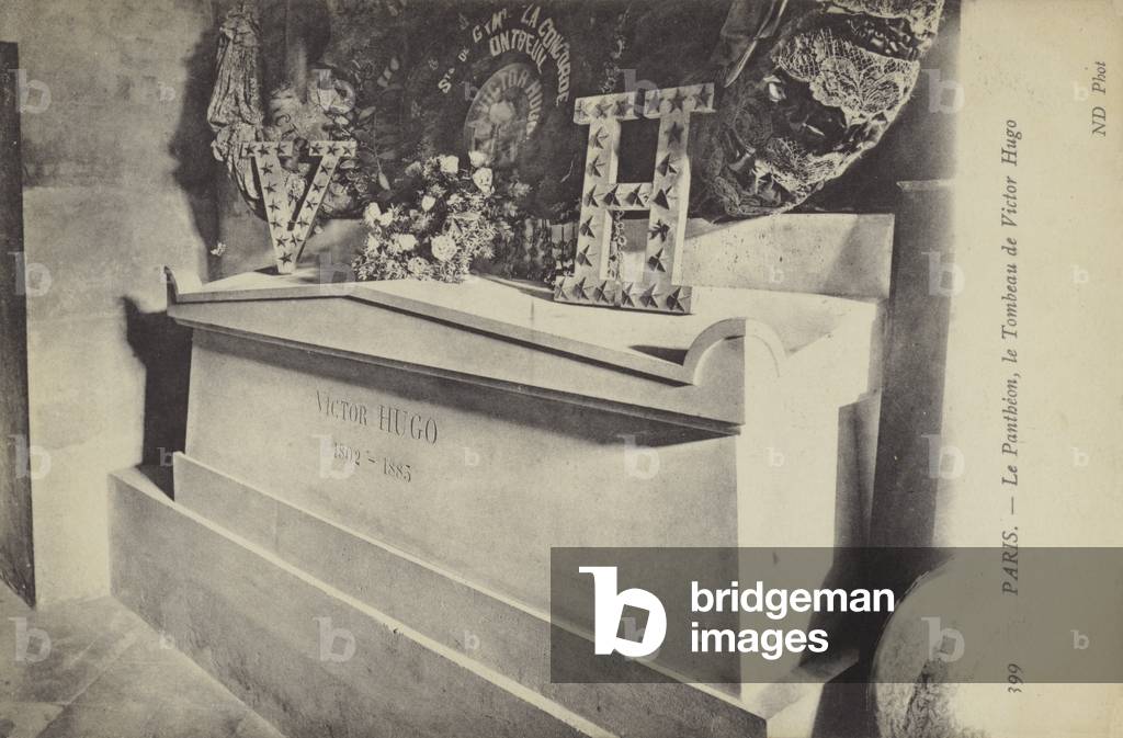 The Pantheon, Paris, Tomb of Victor Hugo (b/w photo)