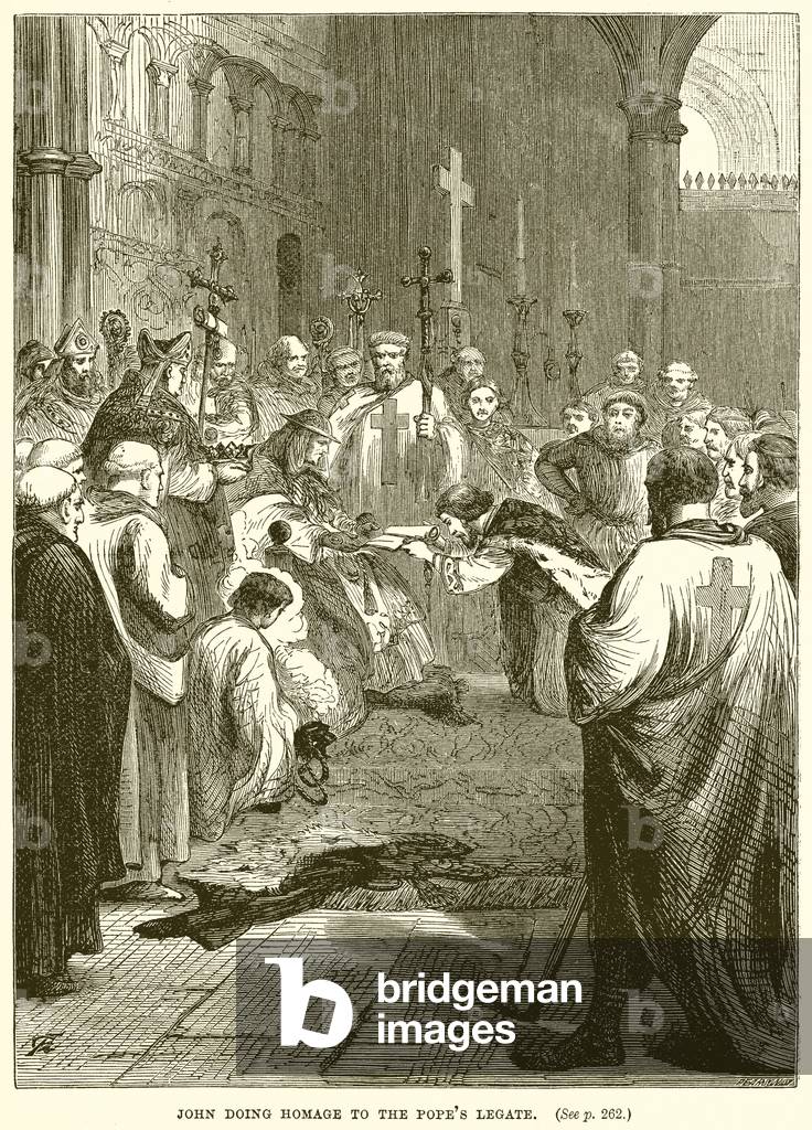 John doing Homage to the Pope's Legate (engraving)