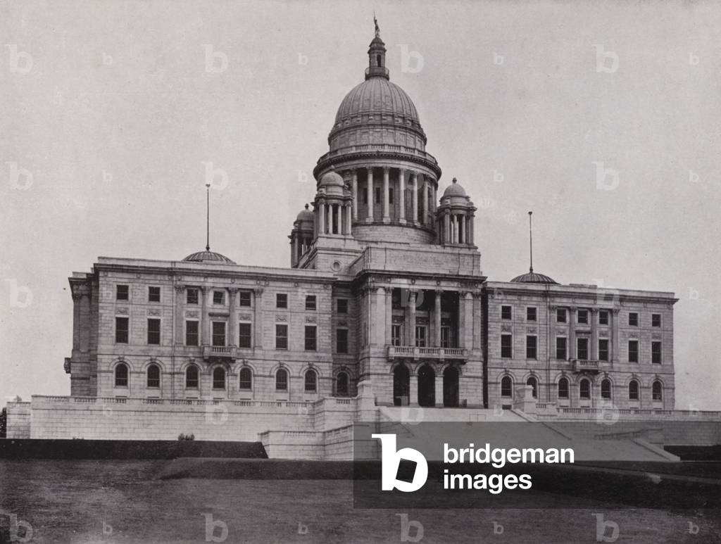 Providence, Rhode Island: The State Capitol (b/w photo)