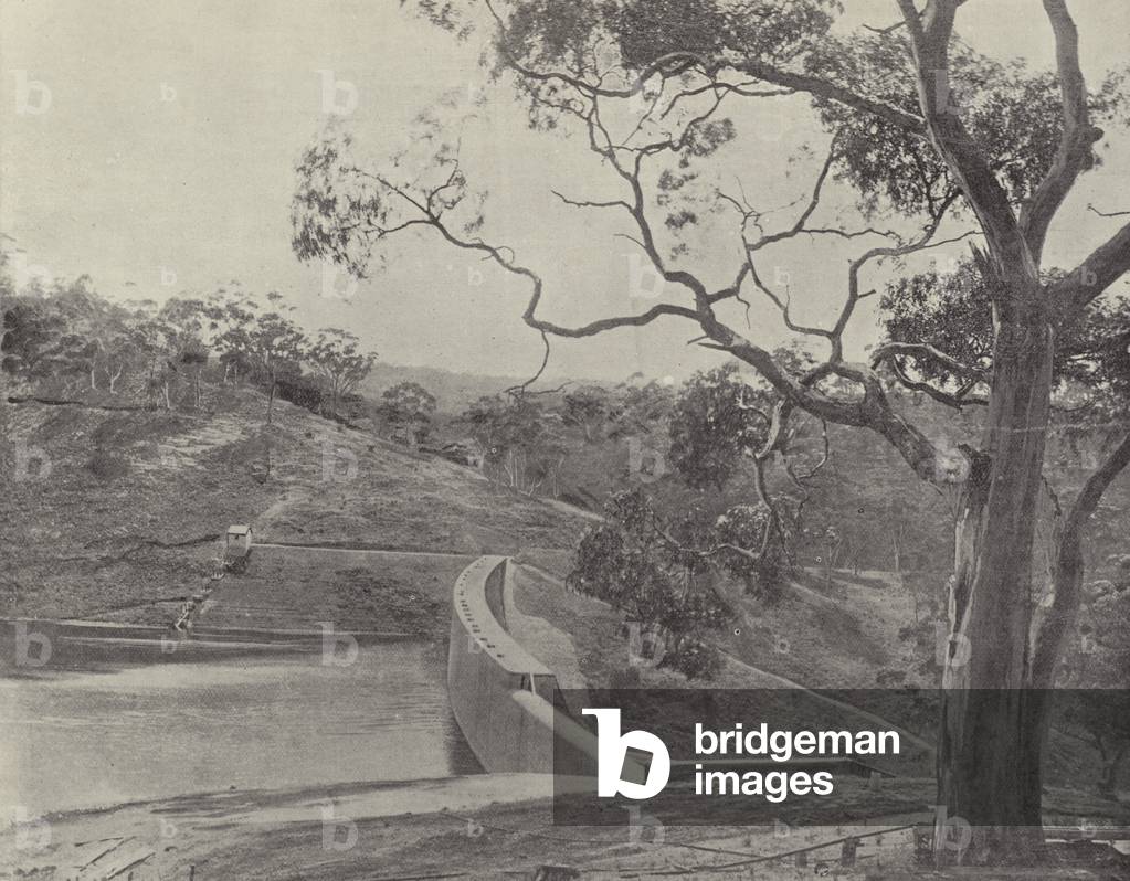 Beetaloo Dam, South Australia (b/w photo)