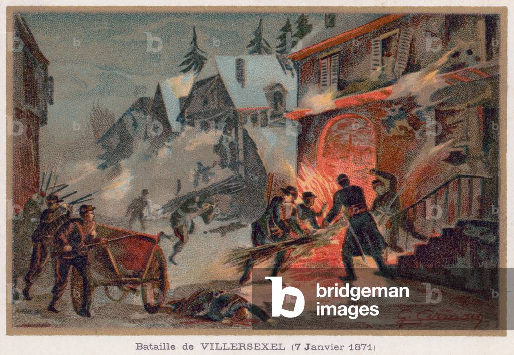 Battle of Villersexel (chromolitho)