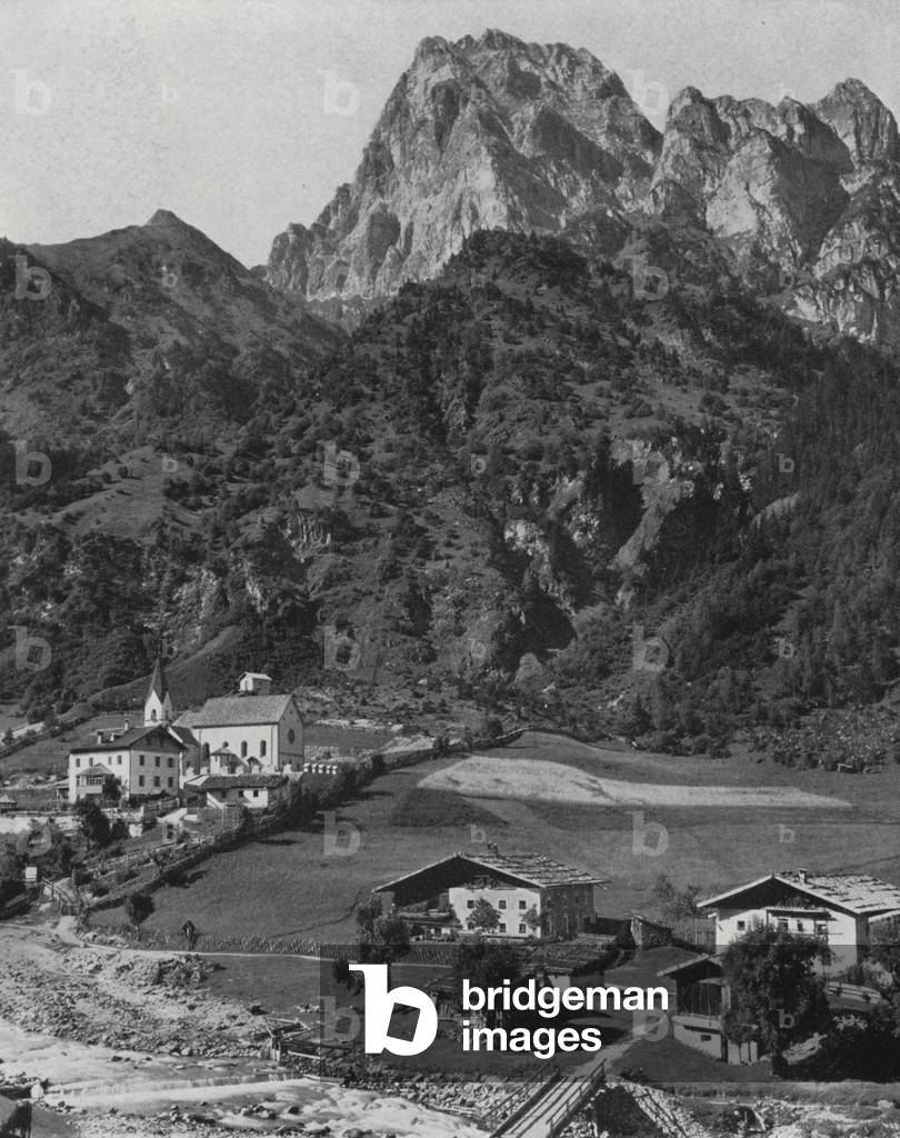 Widdum, gegen den Tribulaun, Pflerschtal (b/w photo)