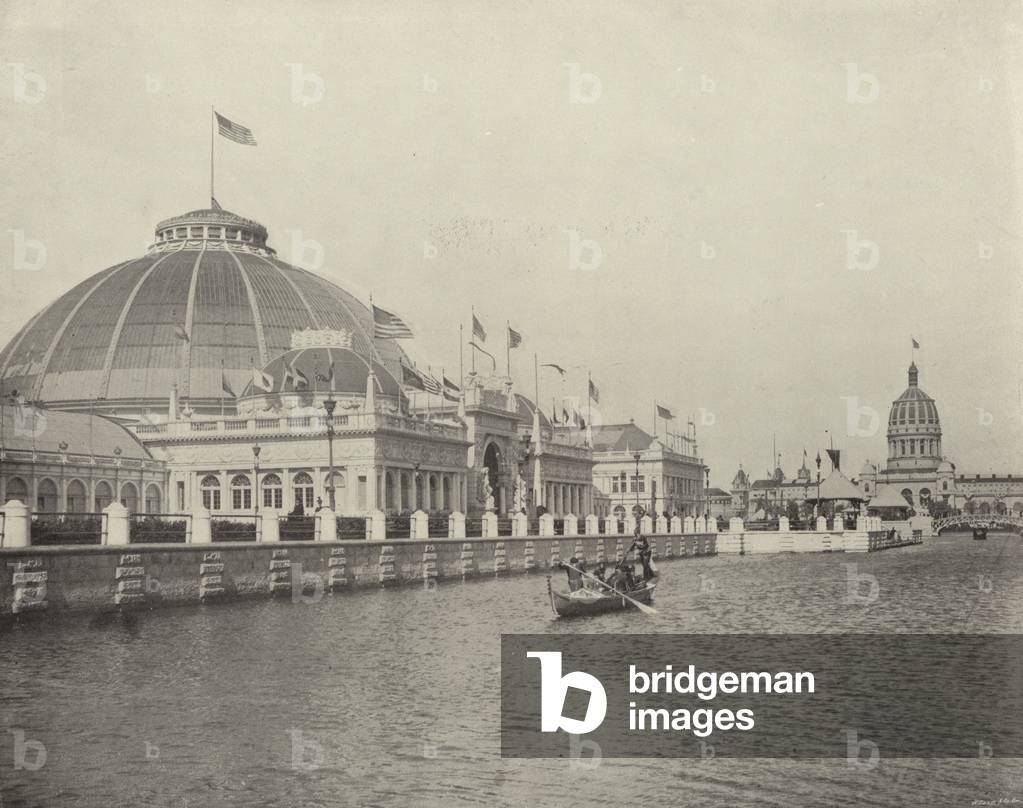 North Lagoon from Horticultural Building (b/w photo)